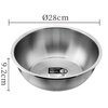 Camellia 304 stainless steel kitchen special soup basin and vegetable basin thickened food grade material anti-fall vegetable basin basin 28cm304 stainless steel basin 1 piece 5L