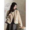Mystery Xiao Xiangfeng imitation rabbit fur lamb wool coat 2025 winter fur one-piece thickened warm long sleeves apricot coat M