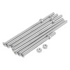JINGGONG 304 stainless steel extended cross countersunk head screws flat head long screw rod with nut 6L M4*130 (5 sets)