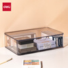 Deli transparent desktop storage box series pen holder multifunctional fashion simple large capacity freely stackable drawer type large drawer storage box PJ212