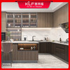 KLF KLF integrated cabinet customization package small apartment kitchen decoration combination modern simple quartz stone countertop and stove integration