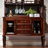 Count Santi Simple American Sideboard Retro Wine Cabinet Multi-Function Storage Cabinet European-style Full Solid Wood Cupboard Preparation Cabinet 5664 Upper Cabinet + 5663 Lower Cabinet (Complete Set)