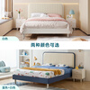 Lin's Home Simple Children's Bed Boy's Bedroom Furniture LH103 Blue + White A Ordinary Bed + Mattress, 1.5m*2m