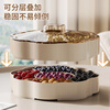 Jin Longxing Candy Box Snacks Dried Fruit Plate Living Room Household High-end Nut Fruit and Melon Seed Plate New Year Presentation Plate Double Layer with Cover