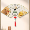 Dilan Living Room Wall Clock New Restaurant Wall Clock No Punch Perpetual Calendar Home Clock Chinese Style Silent Quartz Clock Fulu SXA Medium Size 40*20cm