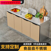 Sailotou stainless steel cabinet simple assembly economical rental stove cabinet storage cabinet cupboard sink household cabinet 200cm four-door three-draw left stove basin drawer model