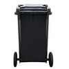 Hasdick 240L outdoor large trash can trailer outdoor sanitation hotel kitchen waste classification thickened large capacity plastic outdoor property black dry garbage HK-363