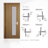 MEXEMINA Japanese style folding door bathroom Takachaya wooden bathroom toilet folding door solid wood composite 37 three 37 folding door