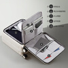 Hanker aluminum frame front opening boarding suitcase men's 18-inch ivory white trolley case women's password box suitcase