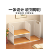 Yisijia Desk Storage Rack Desktop Bookshelf Home Desk Goods Desk Book Artifact Book Bookcase Simple Upgraded Double-Layer Large Black Frame Teak