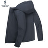 Dances with Wolves Windproof and Anti-wrinkle Hooded Jacket Men's Removable Hood 2026 Spring New Men's Casual Jacket 1025 Navy Blue 101-Fleece M (170)