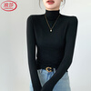 Langsha Facial Mask Bottoming Shirt Women's Autumn and Winter 2025 New Half-High Collar Slim Fit Brushed Warm Outerwear T-shirt Top