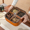 Genasi living room home dried fruit box Chinese New Year melon seeds candy coffee table solid wood nut snack storage fruit plate tea snacks Chinese style