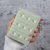 Chajin New 2024 Fashion Korean Version Cute Embroidered Women's Wallet Simple Short Two-fold Coin Card Holder Yellow