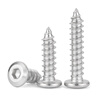 JINGGGONG SZ304 stainless steel hexagon socket self-tapping screws large flat head screws M2-M10 M5*50 (10 pcs)