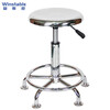 Wenstan WST208 workshop stool stainless steel assembly line work stool round lifting swivel chair hospital work station foot nail type