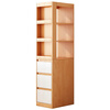 Gujia Home Corner Bookcase Storage Cabinet Integrated Wall Crack Corner Cabinet Bookshelf Storage Rack Corner Cabinet Corner Cabinet Side Cabinet Installation Included Walnut Color 40*50*160