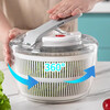 Axco Fruit and Vegetable Salad Dehydrator Vegetable Press-type Spin Dryer Washing Basin Drain Basket Washing Fruit Dehydration Large 5L Upgrade Large Capacity Double-layer Design