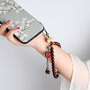 Runhuanian is suitable for Indian lobular red sandalwood mobile phone chain lanyard short Chinese style mobile phone pendant anti-lost rope wrist rope main picture style