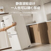 DEMULLER Retro Refrigerator Small Large Capacity Home Rental Refrigerator Cosmetics Silent Powerful Internet Celebrity Refrigerator Refrigerator Freezer Energy Saving BCD-136 Cheese White Top Refrigerator and Bottom Freezer