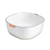 Dimple double-layer vegetable basket drain basket hollow basin fruit basin household fruit basket creative plastic kitchen vegetable basin