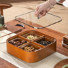 Genasi living room home dried fruit box Chinese New Year melon seeds candy coffee table solid wood nut snack storage fruit plate tea snacks Chinese style