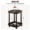 Zhuobo coffee table side table movable small table small coffee table bedside table storage rack storage cabinet CJ19 black