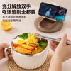 TAFUCO 316 stainless steel instant noodle bowl student cafeteria lunch box for office workers for one person 0.9L built-in tableware T5272
