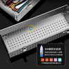 Heqing 304 stainless steel with hook chopstick box disinfection cabinet special bowl, chopsticks and spoon storage box tableware storage basket drain rack medium size for 4-6 people