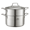 ASD small steamer soup pot uncoated 304 stainless steel thickened home kitchen multi-functional steamer cooking and stew integrated pot thickened 304 stainless steel soup steamer 24cm