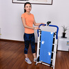Sudu Treadmill Home Model Small Indoor Foldable Home Mechanical Walking Machine Mini Exercise Fitness Equipment Double Wheel Blue Footless Model