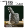 KSHK stone garlic pounder stone mortar Chinese medicine grinder bluestone garlic press garlic mortar household granite garlic paste garlic mortar granite water drop type small polished model