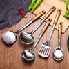 JIMANG spatula household colander cooking spatula kitchen spoon kitchen utensils spoon stainless steel frying spatula colander rice spoon four-piece set spatula + soup spoon + colander + rice spoon