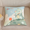 Jialiya pillow quilt dual-purpose thickened office nap pillow blanket two-in-one sofa car cushion small dinosaur green