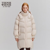 Teenie Weenie Goose Down Bear Winter College Style Down Jacket Casual Commuting Mid-length Jacket Women's Light Khaki L (170)