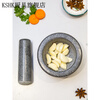 KSHK stone garlic pounder stone mortar Chinese medicine grinder bluestone garlic press garlic mortar household granite garlic paste garlic mortar granite water drop type small polished model