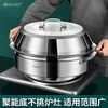 HUYO seafood steam pot household sauna chicken steamer commercial stainless steel steaming dual-purpose large capacity multi-layer steam hot pot thickened steam pot extra large capacity 40cm