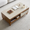 Quanyou Home Furnishing Wood Grain Coffee Table Simple Small Apartment Living Room Storage Cabinet Nordic Coffee Table
