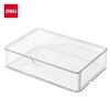 Deli transparent desktop storage box series pen holder multifunctional fashion simple large capacity freely stackable drawer type large drawer storage box PJ212