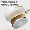 SUPOR milk pot non-stick pan flat-bottom food supplement pot cooking noodle soup pot hot milk instant noodles titanium ceramic pot magnetic stove gas universal 18cm