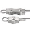 Fengji 304 stainless steel wire rope single clamp double clamp buckle lock single card double card fixed joint M2M3M4M5M10mm double clamp M4 2 pieces 3mm steel wire rope