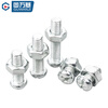 Guwanji galvanized cross recessed round head screws and nuts set complete extended pan head bolt combination nut screws GB818 M3x6 (200 sets)