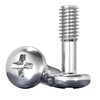 Tianzhuo Hardware 304 Stainless Steel Pan Head Cross Loose Screw Round Head Non-Protruding Screw Half Thread Bolt M3M4M5M6mm M2*6 10 pcs