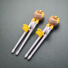 Enshousu children's chopstick training chopsticks 3-year-old and 6-year-old baby spoon learning and practicing 1, 2 and 3-year-old special toddler tableware set 2-6 years old children cute - yellow duck children's tableware - four-piece set chopsticks + spoon + fork + box