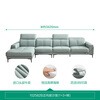 Quanyou (QUANU) light luxury cowhide L-shaped sofa with adjustable headrest and imperial concubine sofa, high-end sofa, sponge style gray blue green forward 1+3+ rotating leather sofa