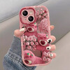 Jiang Ming Suitable for Apple 15 mobile phone case iPhone 15 protective cover all-inclusive anti-fall men's and women's creative internet celebrity protective case rose cute bear