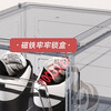 Nature House Shoe Box Transparent Magnetic Hard Sneaker Storage Box Doorway Entry Shoe Cabinet Acrylic Shoe Storage Artifact Shoe Rack Transparent Black 4 Pack Buckle Connection/Magnetic Opening and Closing