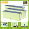 Field path rectangular flower pot balcony vegetable pot water-free window sill narrow side long vegetable trough vegetable planting box strawberry pot 3 narrow side flower pots (free 6 packs of random vegetable seeds)
