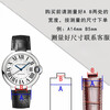 Dianhe genuine leather watch strap for men and women DKNY Cartier Rossini Gea Citizen Fuli protruding leather strap black-silver pin buckle 12mm