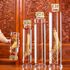Zhifangyi high borosilicate glass wine bottle small and slender lead-free ginseng medicinal wine special wine container sealed wine making tank 5 catties single bottle gold lock buckle